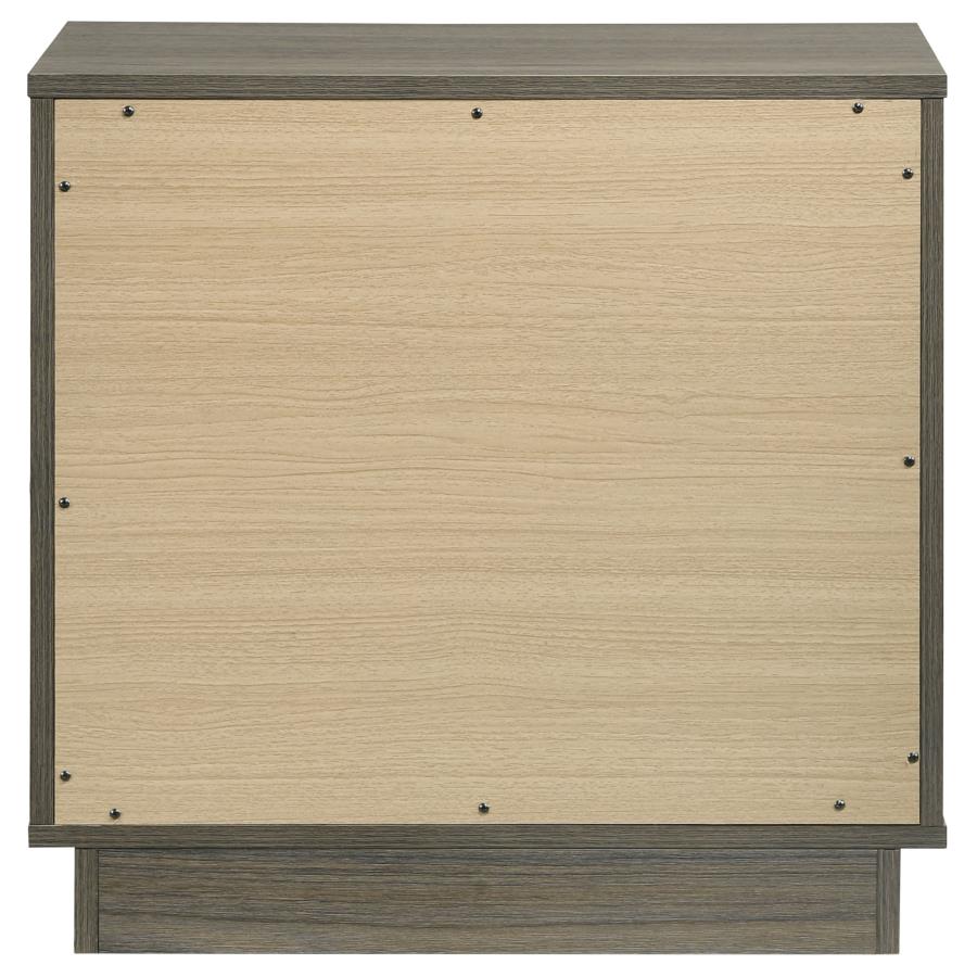 (image for) Fenwick 2-drawer Nightstand Bedside Table Grey Oak