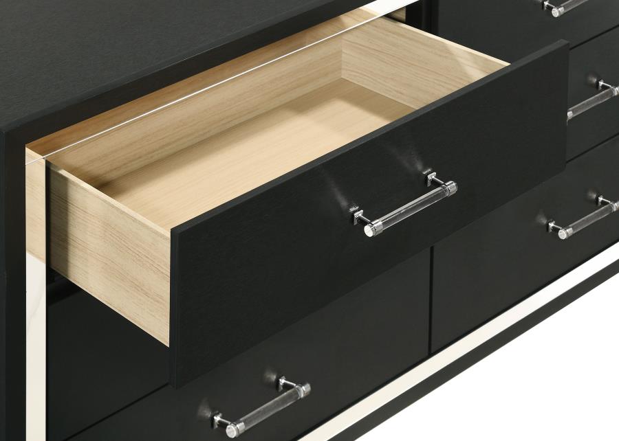 (image for) Lucia 6-drawer Dresser Cabinet Black