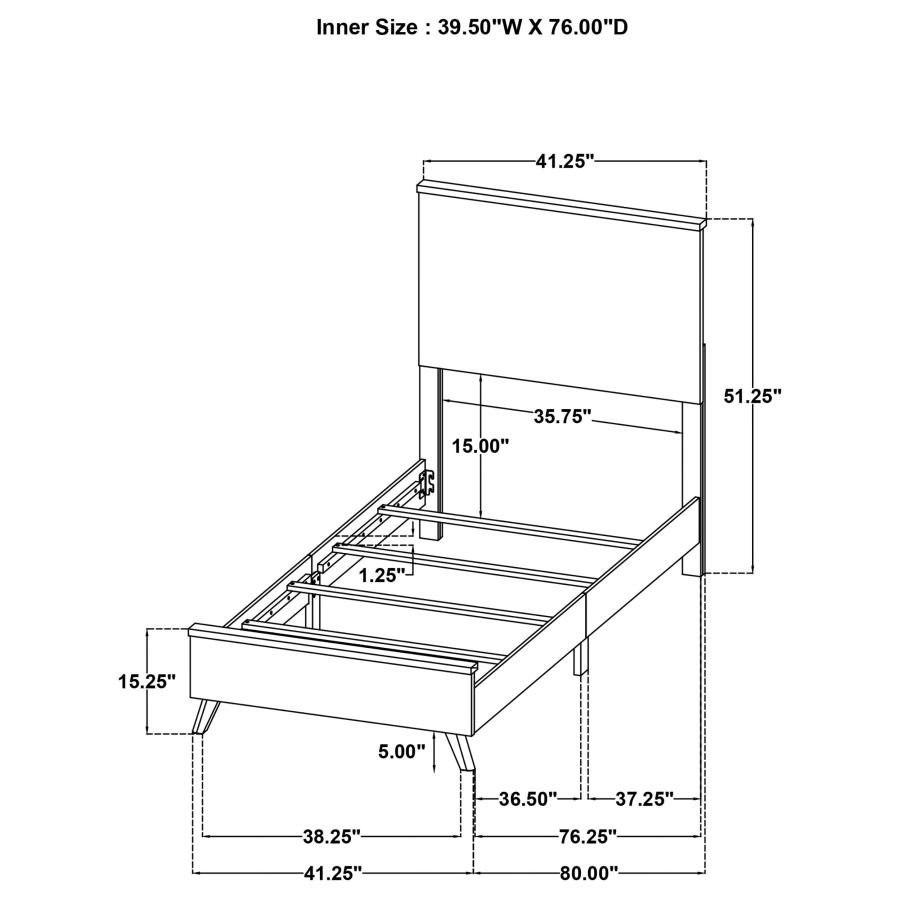 (image for) Kaywood 51-inch Twin Panel Bed Natural Pine