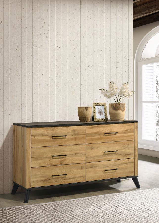 (image for) Kaywood 6-drawer Dresser Cabinet Natural Pine