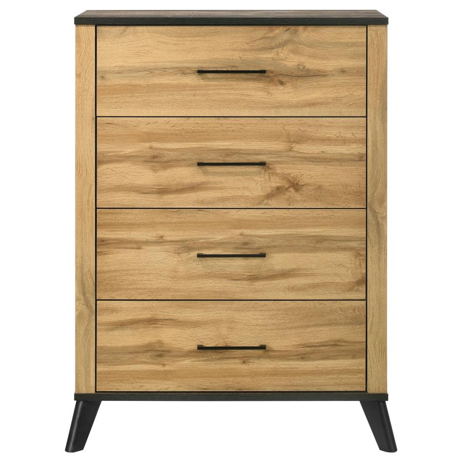 (image for) Kaywood 4-drawer Bedroom Chest of Drawers Natural Pine