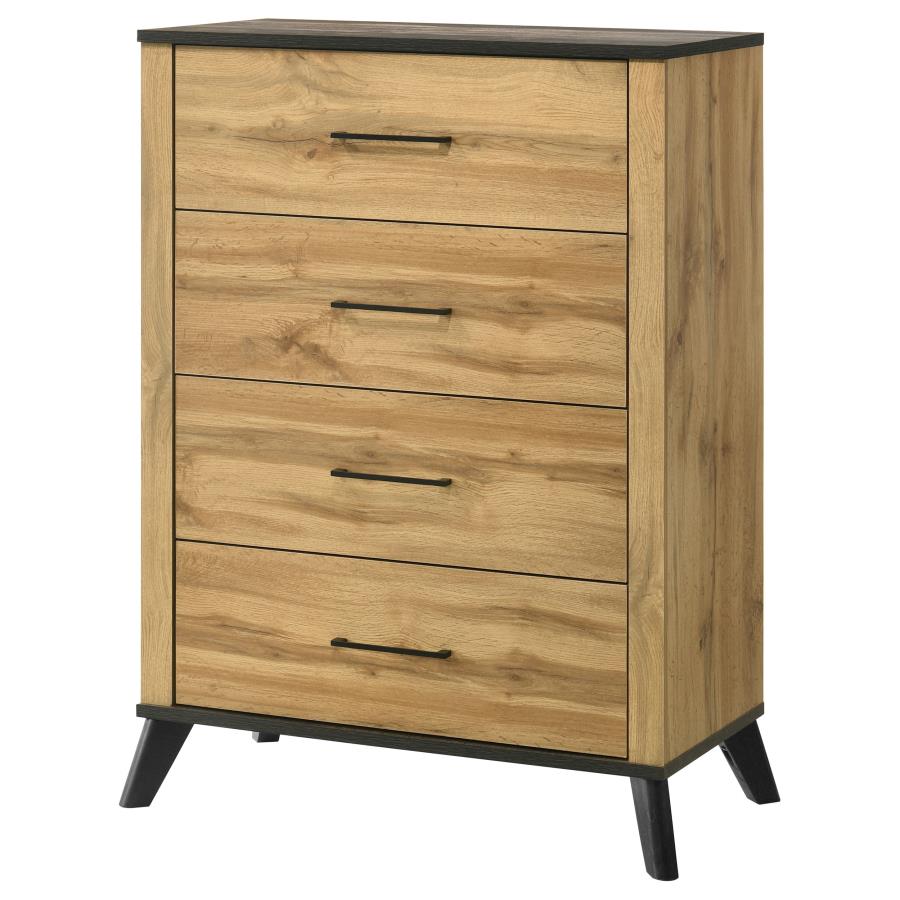 (image for) Kaywood 4-drawer Bedroom Chest of Drawers Natural Pine