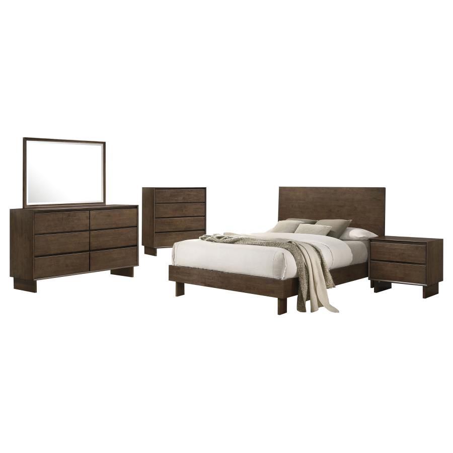 (image for) Glenwood 5-piece Eastern King Bedroom Set Warm Brown