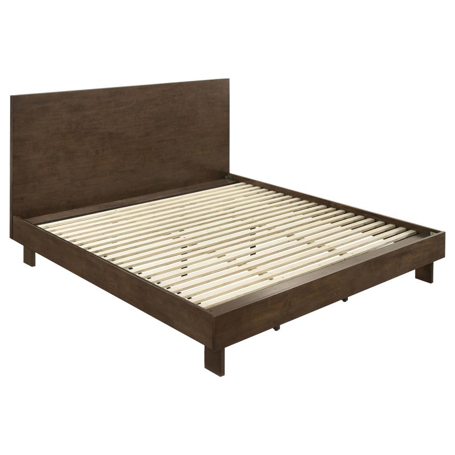 (image for) Glenwood 48-inch Eastern King Platform Panel Bed Warm Brown