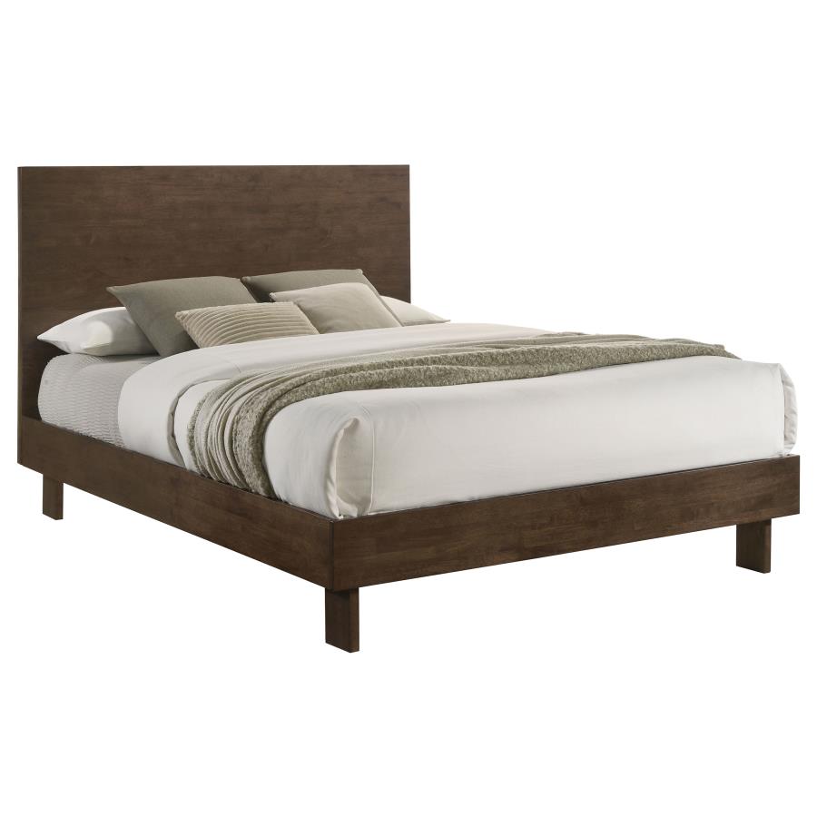 (image for) Glenwood 48-inch Eastern King Platform Panel Bed Warm Brown