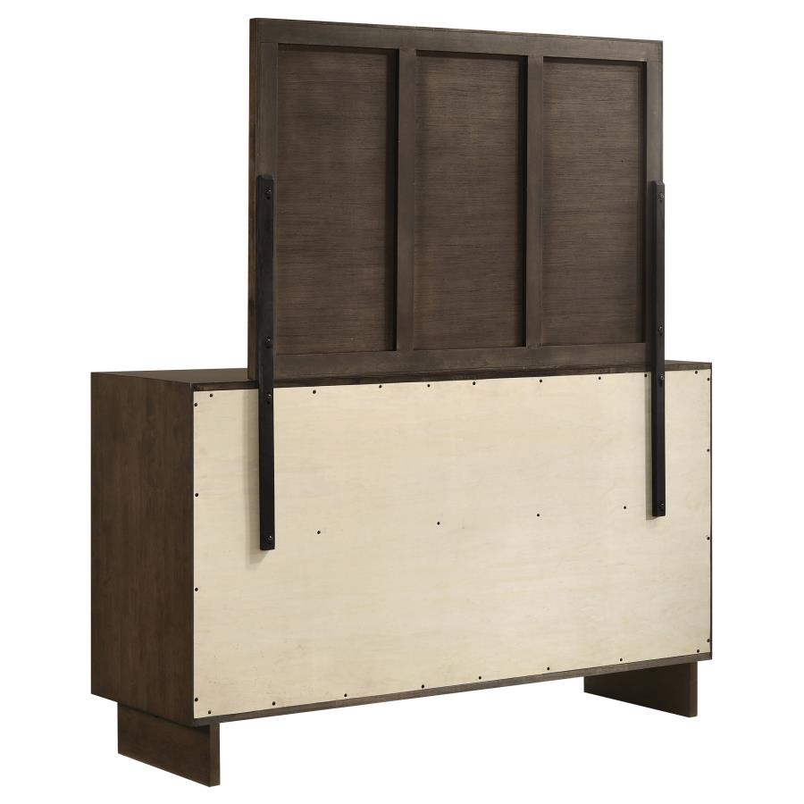 (image for) Glenwood 6-drawer Dresser and Mirror Warm Brown