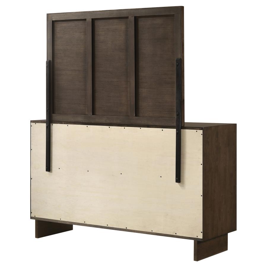 (image for) Glenwood 6-drawer Dresser and Mirror Warm Brown