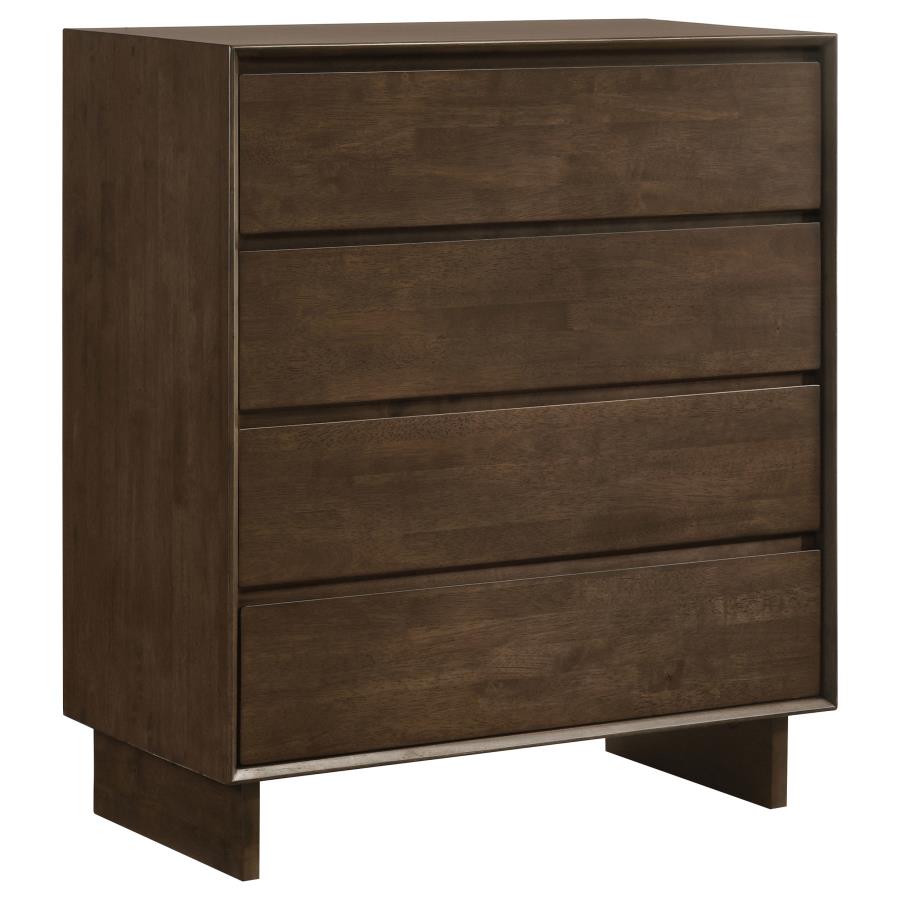 (image for) Glenwood 4-drawer Chest of Drawers Warm Brown - Click Image to Close