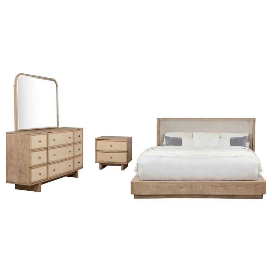 (image for) Kailani 4-piece Queen Bedroom Set Beige Oak