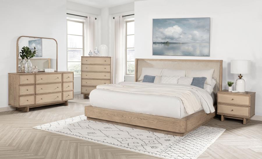 (image for) Kailani 5-piece Queen Bedroom Set Beige Oak