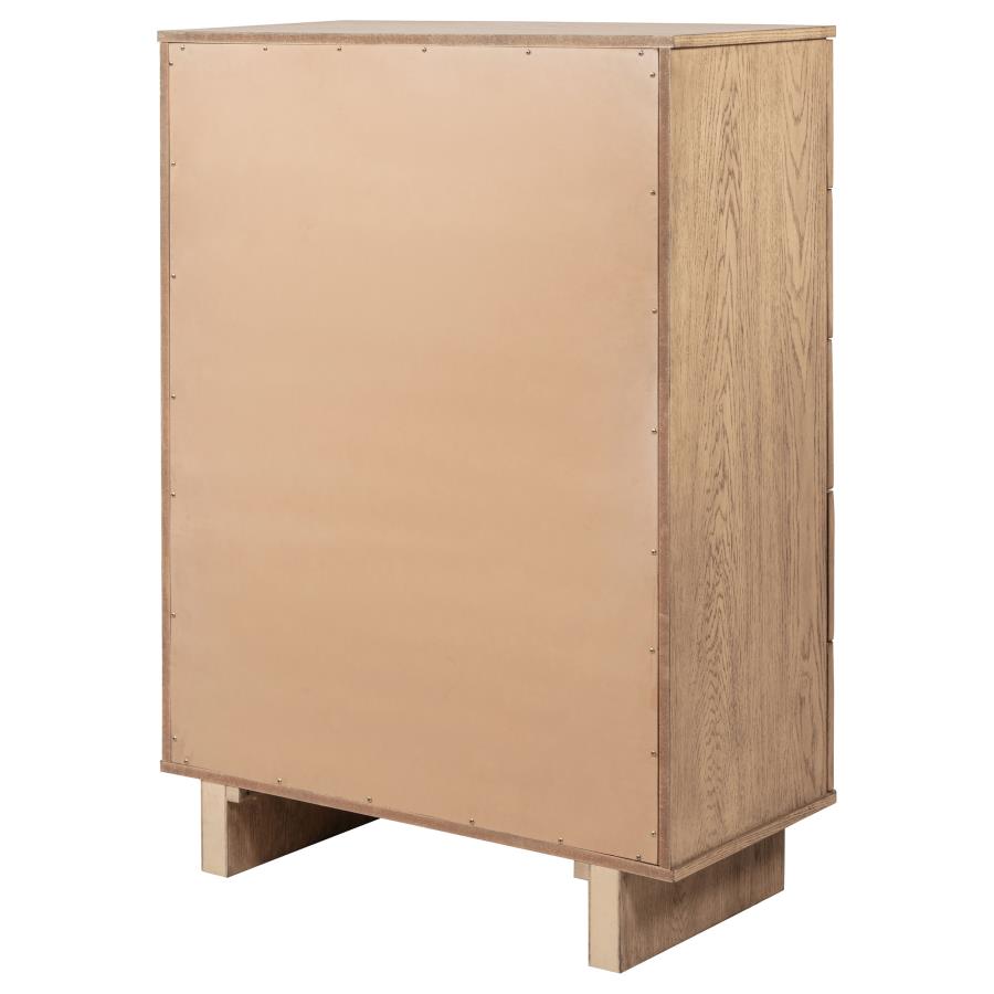 (image for) Kailani 5-drawer Bedroom Chest of Drawers Beige Oak