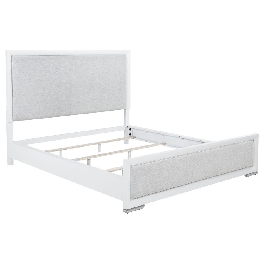 (image for) Gracemont 57-inch California King Panel Bed Grey and White