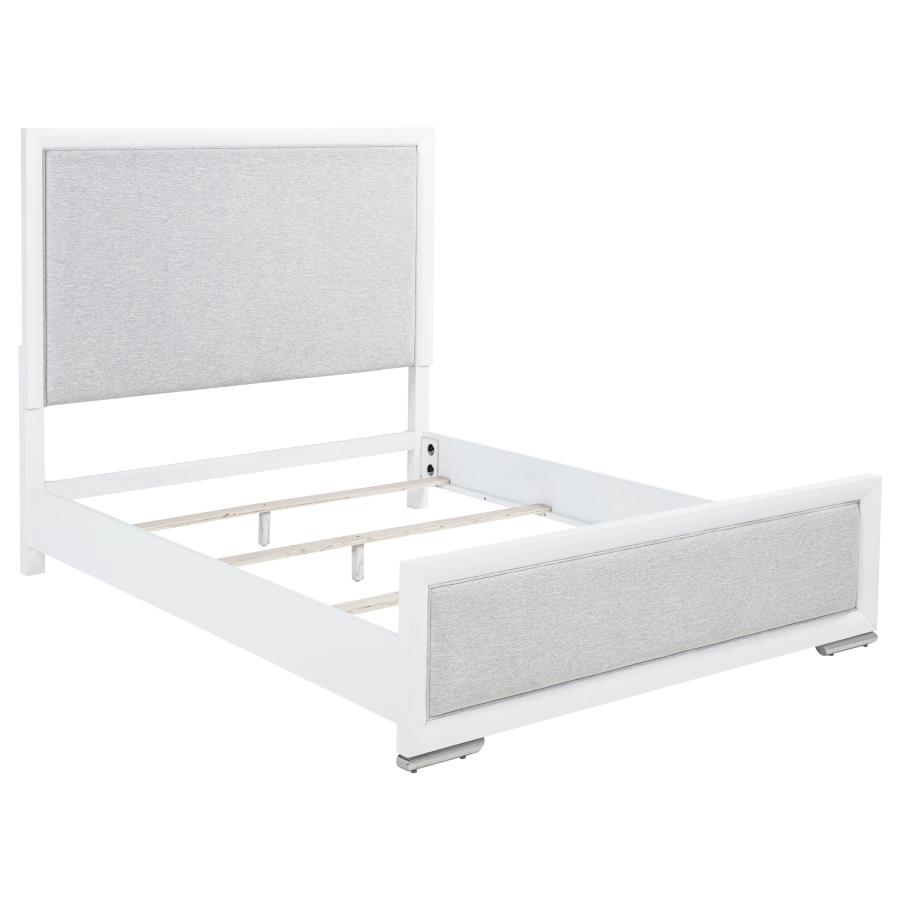 (image for) Gracemont 57-inch Queen Panel Bed Grey and White