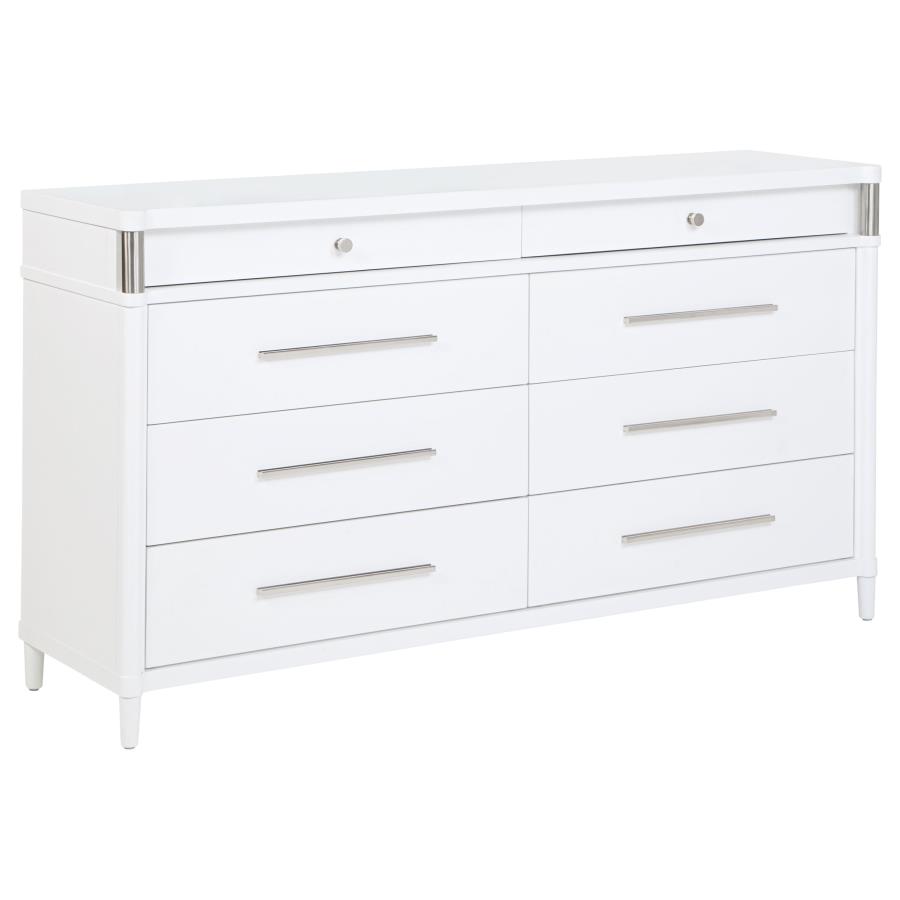 (image for) Gracemont 8-drawer Bedroom Dresser Cabinet White