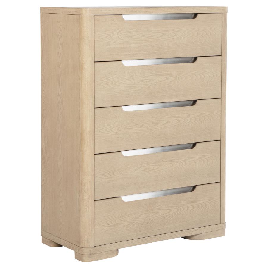 (image for) Ladera 5-drawer Bedroom Chest of Drawers Light Elm