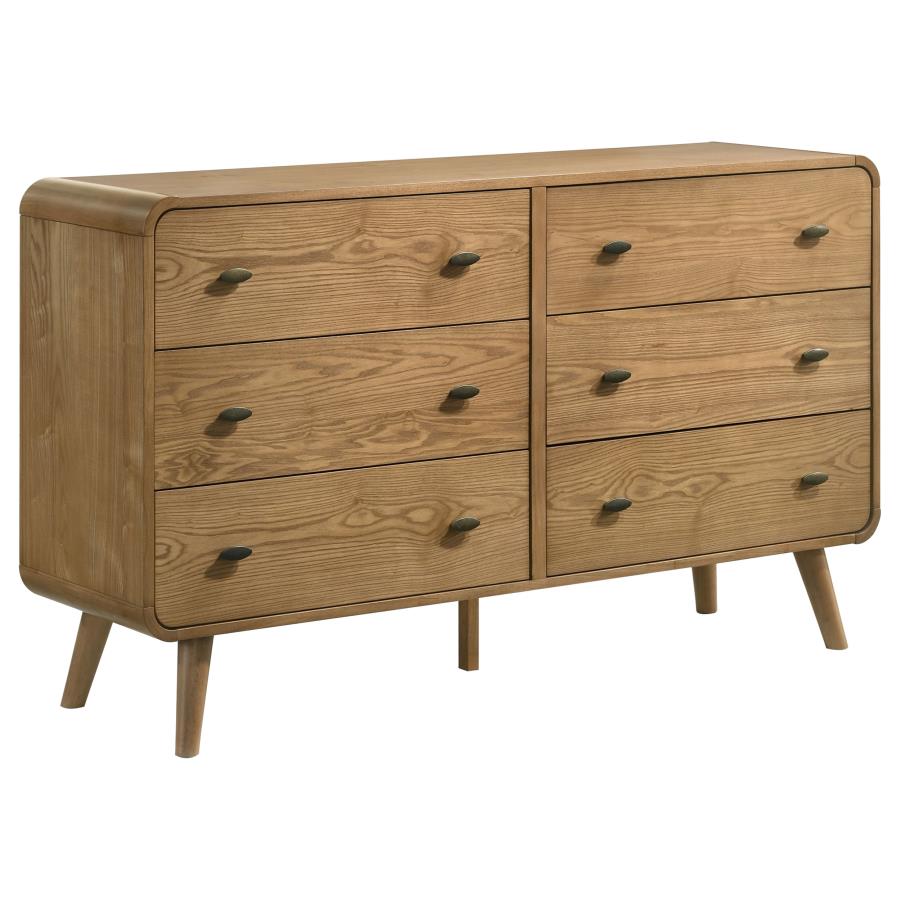 (image for) Robyn 6-drawer Bedroom Dresser Light Ash