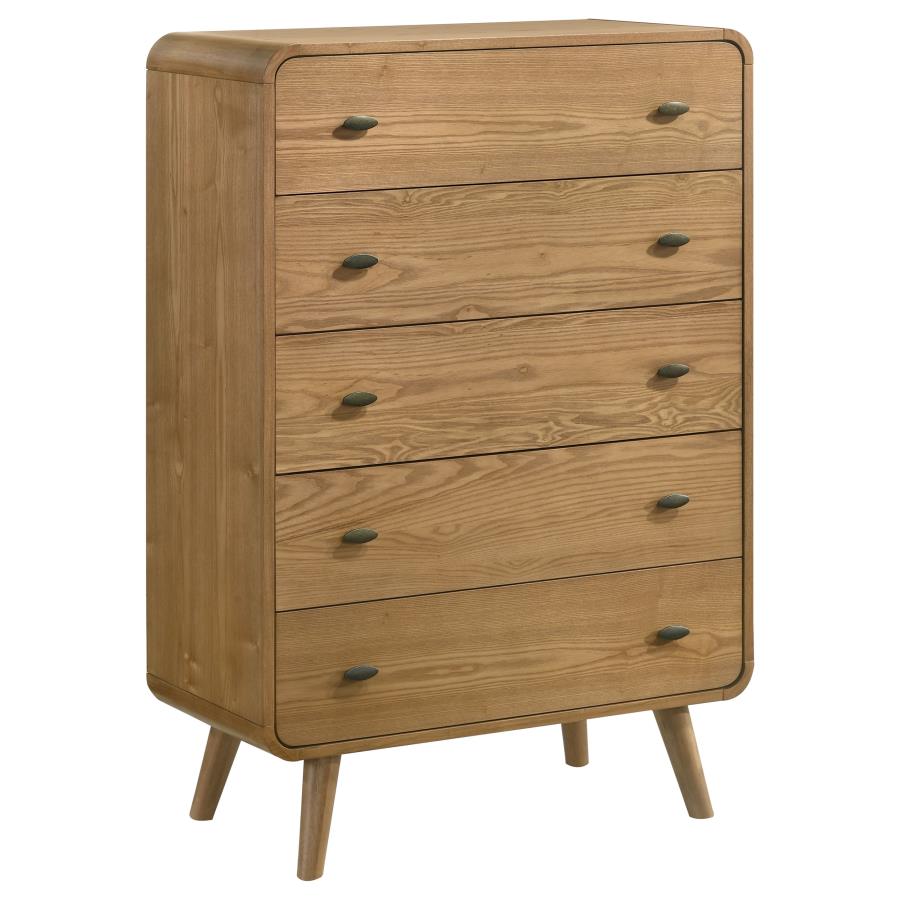 (image for) Robyn 5-drawer Bedroom Chest of Drawers Light Ash