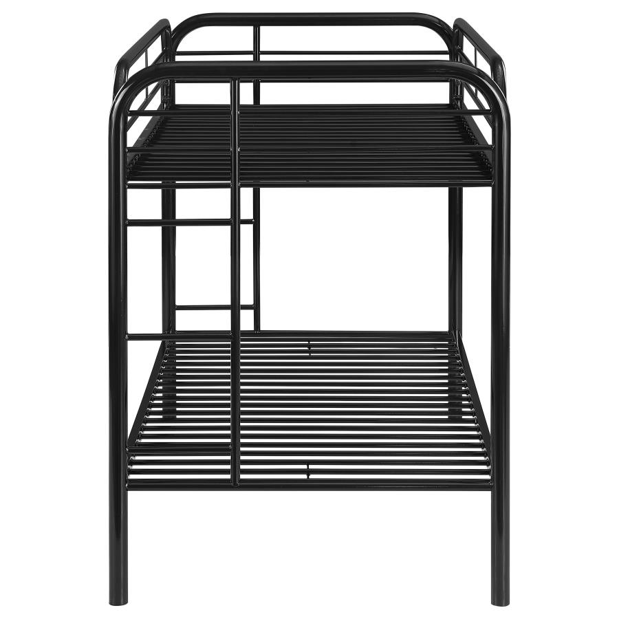 (image for) Morgan Metal Twin Over Twin Bunk Bed Black