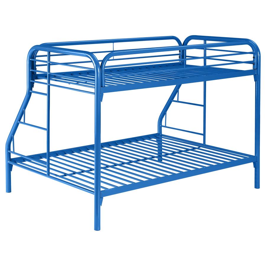 (image for) Morgan Metal Twin Over Full Bunk Bed Blue