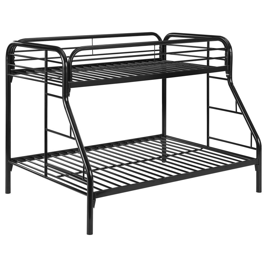 (image for) Morgan Metal Twin Over Full Bunk Bed Black