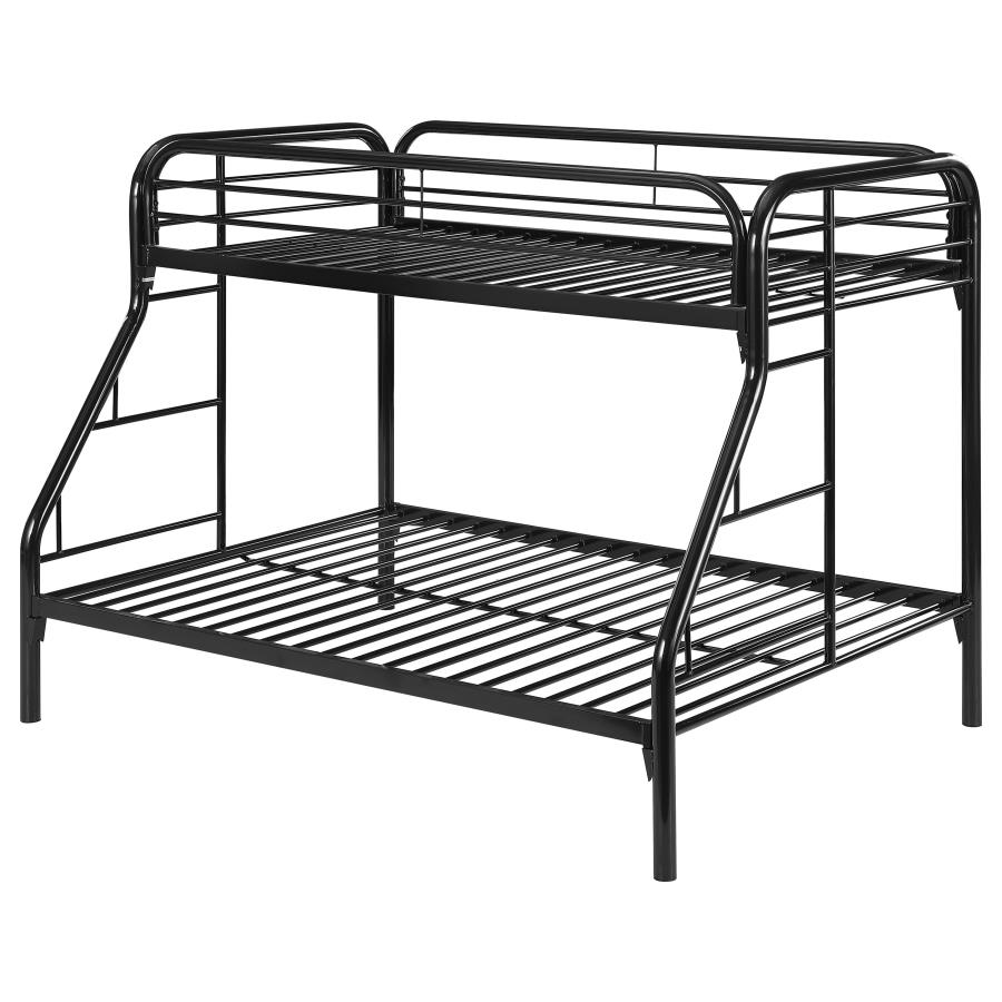 (image for) Morgan Metal Twin Over Full Bunk Bed Black