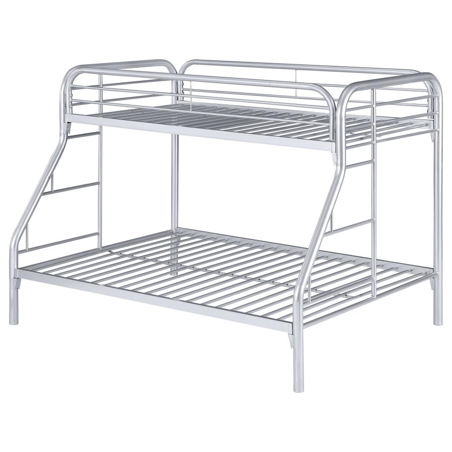 (image for) Morgan Metal Twin Over Full Bunk Bed Silver