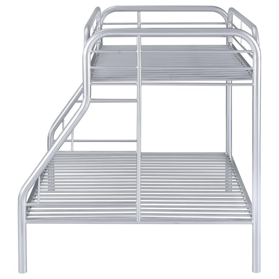 (image for) Morgan Metal Twin Over Full Bunk Bed Silver