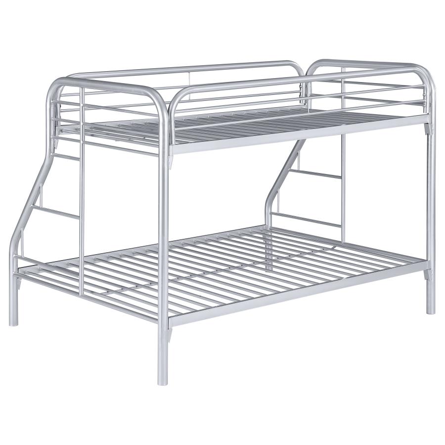 (image for) Morgan Metal Twin Over Full Bunk Bed Silver