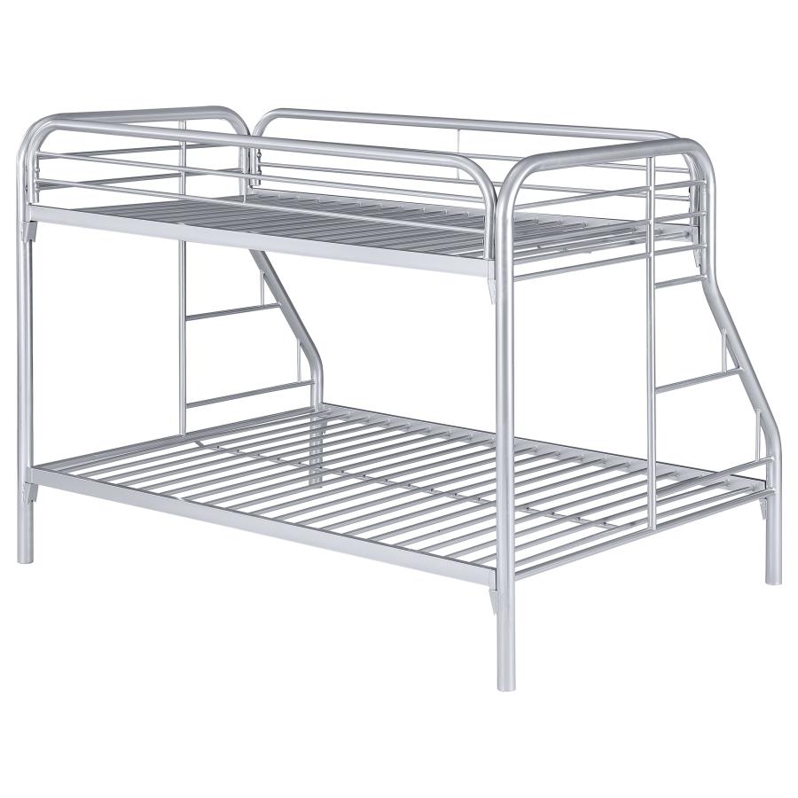 (image for) Morgan Metal Twin Over Full Bunk Bed Silver