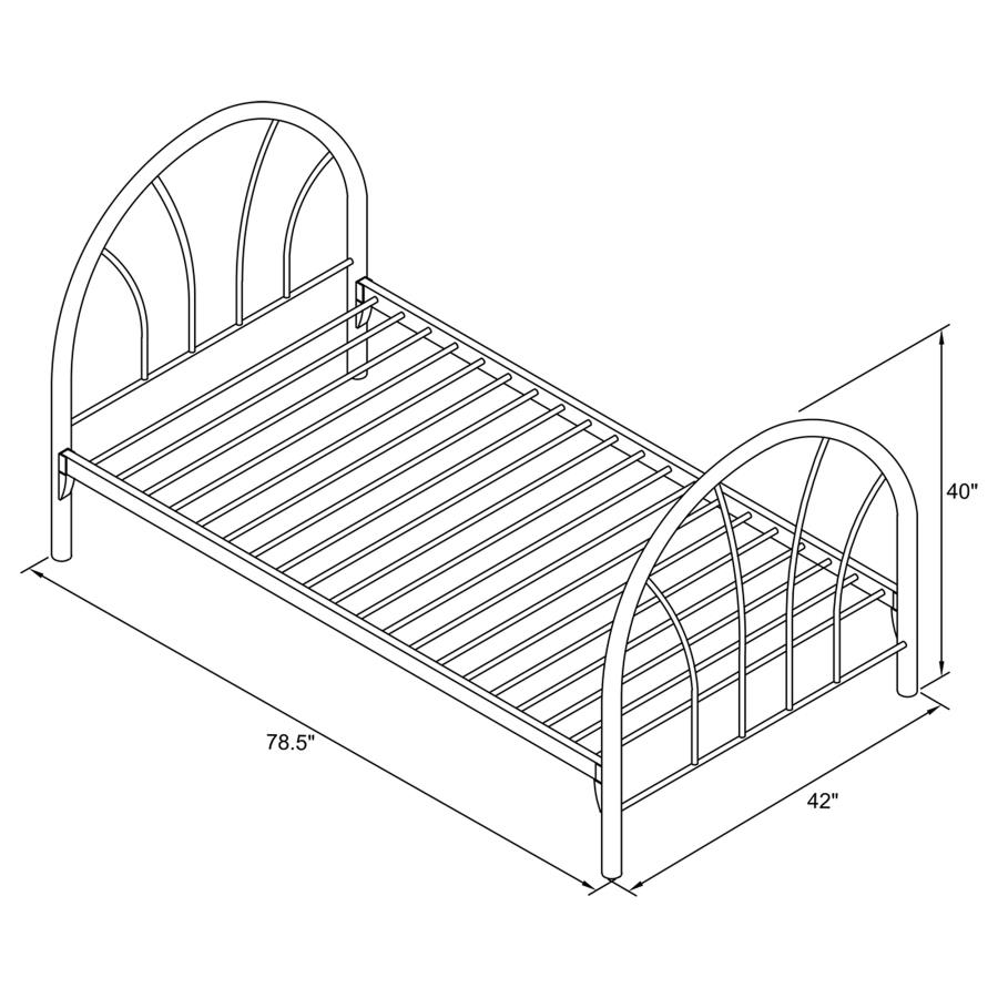 (image for) Marjorie Metal Twin Open Frame Bed Black