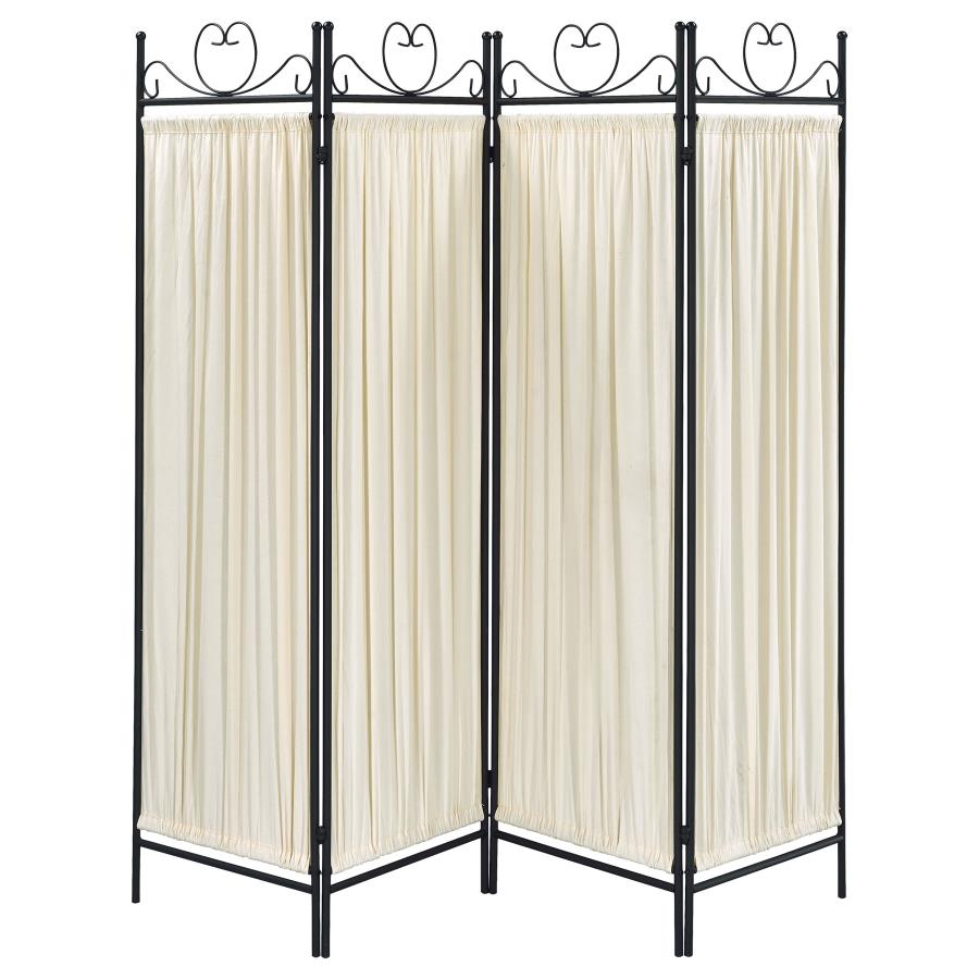 (image for) Dove 4-Panel Room Divider Folding Shoji Screen Beige