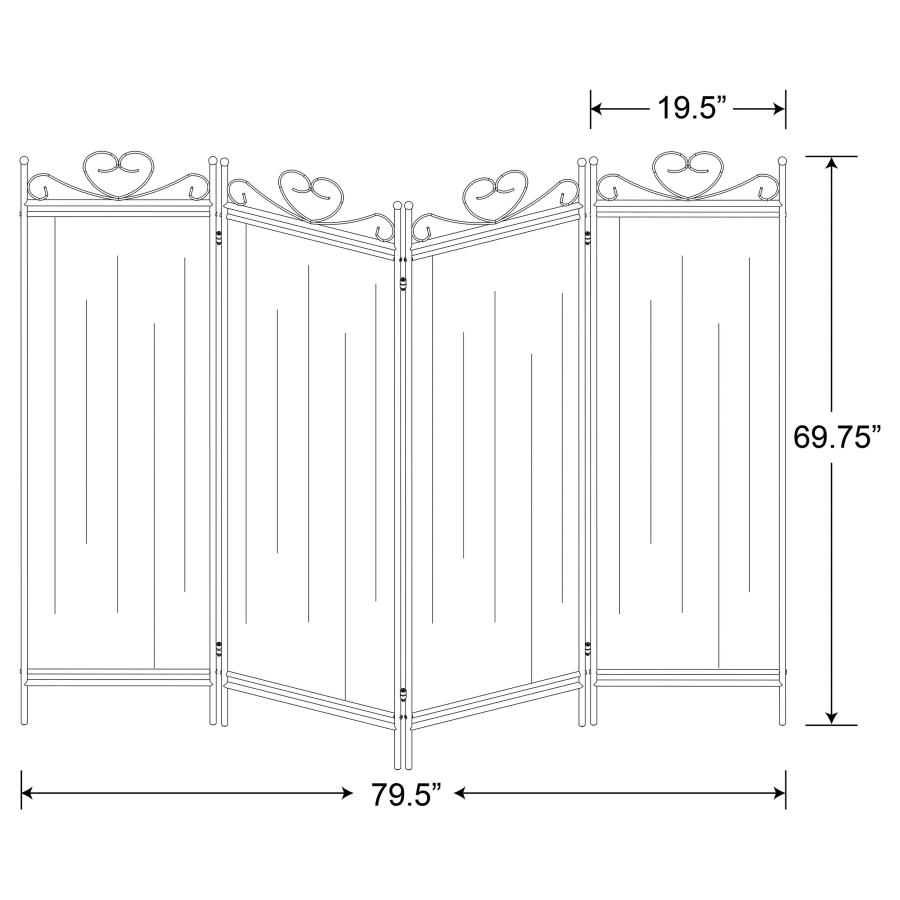 (image for) Dove 4-Panel Room Divider Folding Shoji Screen Beige