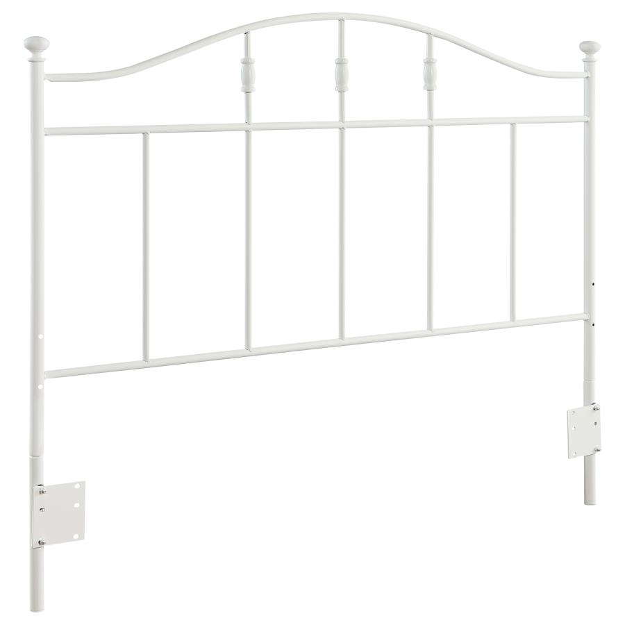 (image for) Loane Metal Queen or Full Open Frame Headboard White