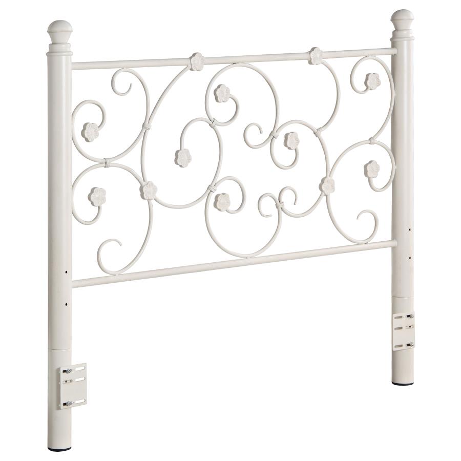 (image for) Chelsea Metal Queen or Full Open Frame Headboard White