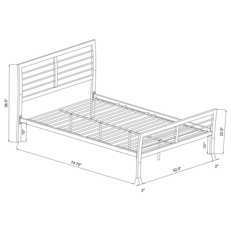 (image for) Cooper Metal Full Open Frame Bed Silver