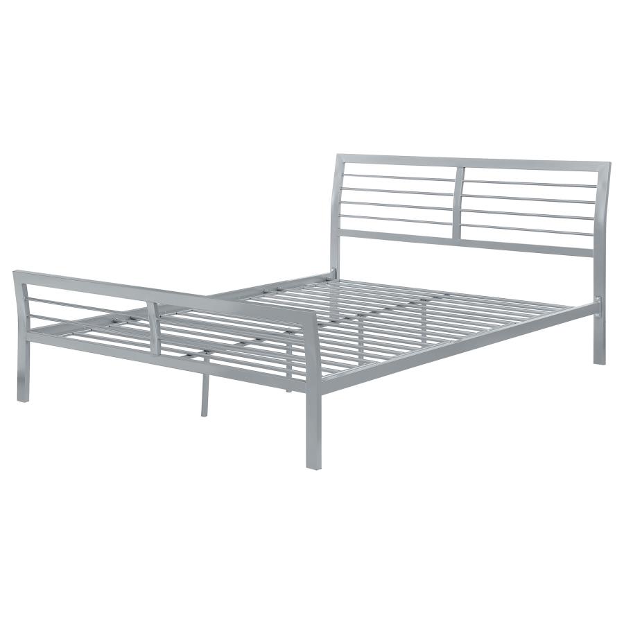 (image for) Cooper Metal Queen Open Frame Bed Silver