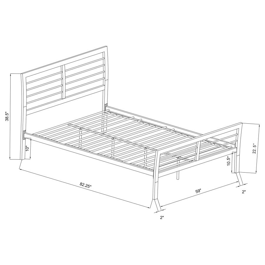 (image for) Cooper Metal Queen Open Frame Bed Silver