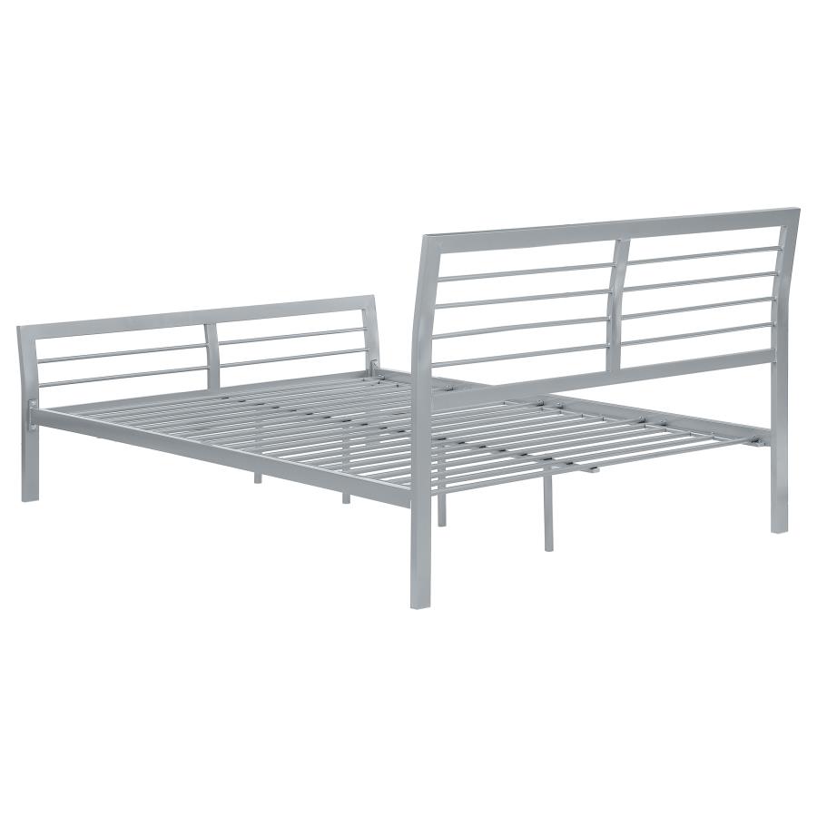 (image for) Cooper Metal Twin Open Frame Bed Silver