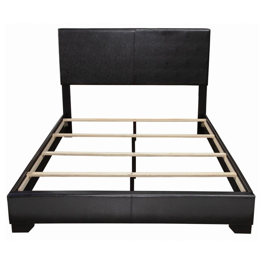 (image for) Conner Upholstered Eastern King Panel Bed Black