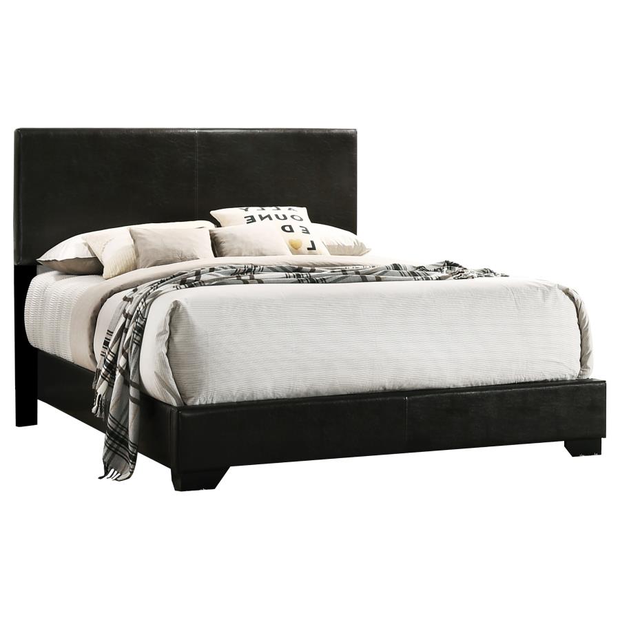 (image for) Conner Upholstered California King Panel Bed Black