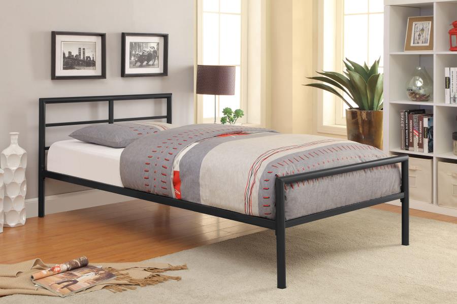 (image for) Fisher Metal Twin Open Frame Bed Gunmetal