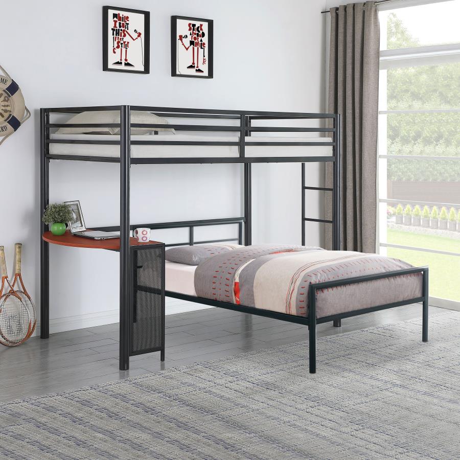 (image for) Fisher Metal Twin Open Frame Bed Gunmetal