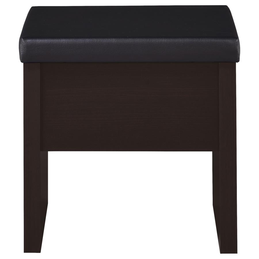 (image for) Harvey Vanity Set with Lift-Top Stool Cappuccino