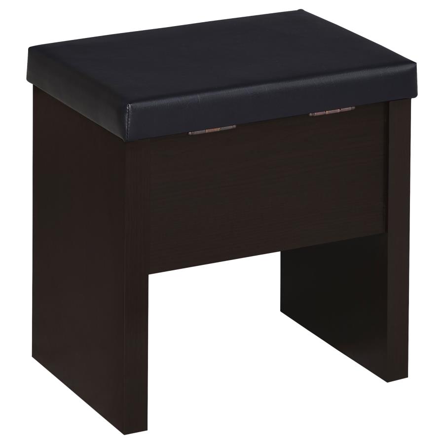 (image for) Harvey Vanity Set with Lift-Top Stool Cappuccino