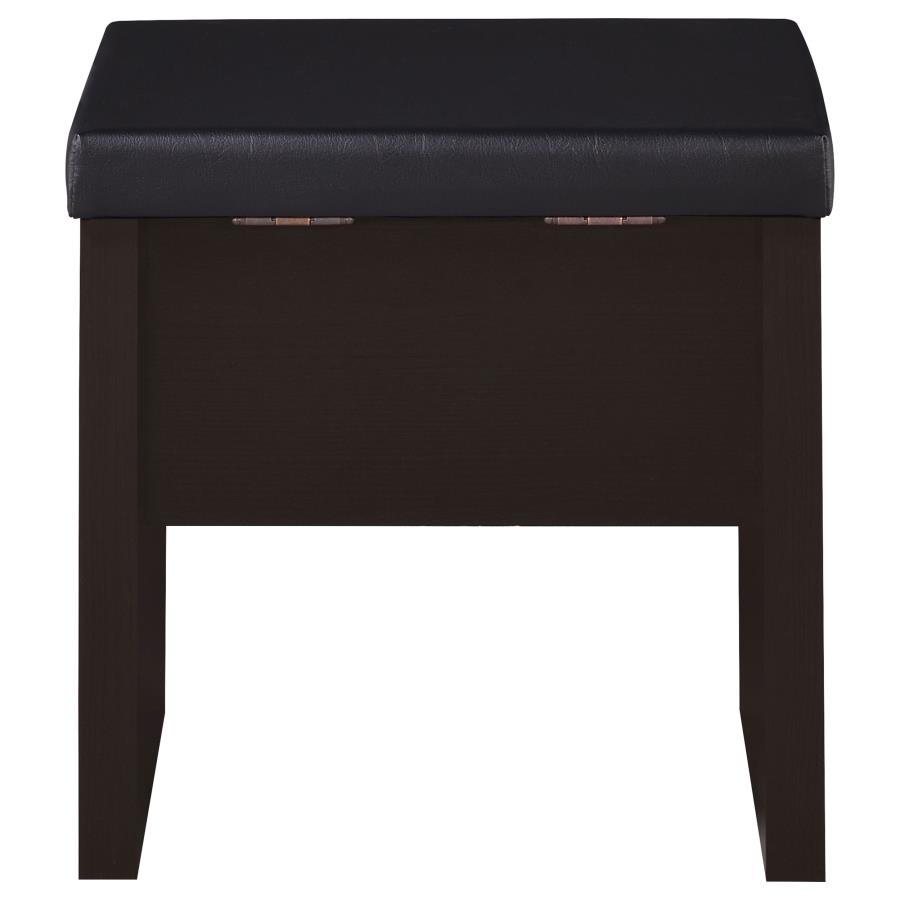 (image for) Harvey Vanity Set with Lift-Top Stool Cappuccino