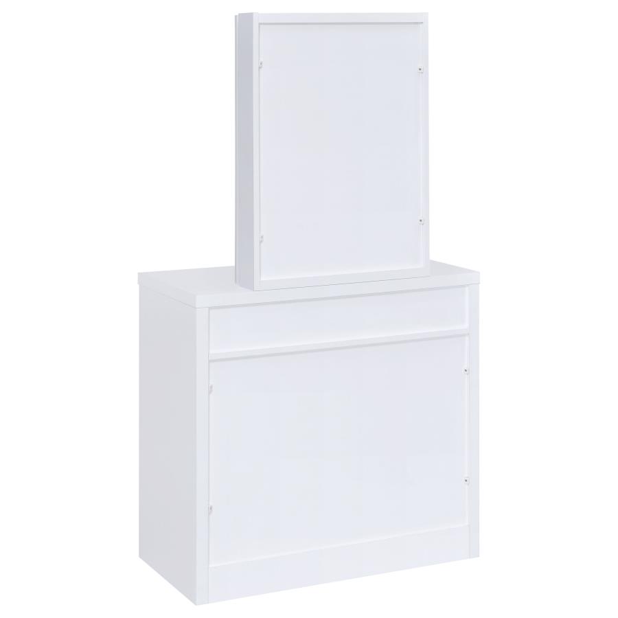 (image for) Harvey Vanity Set with Lift-Top Stool White