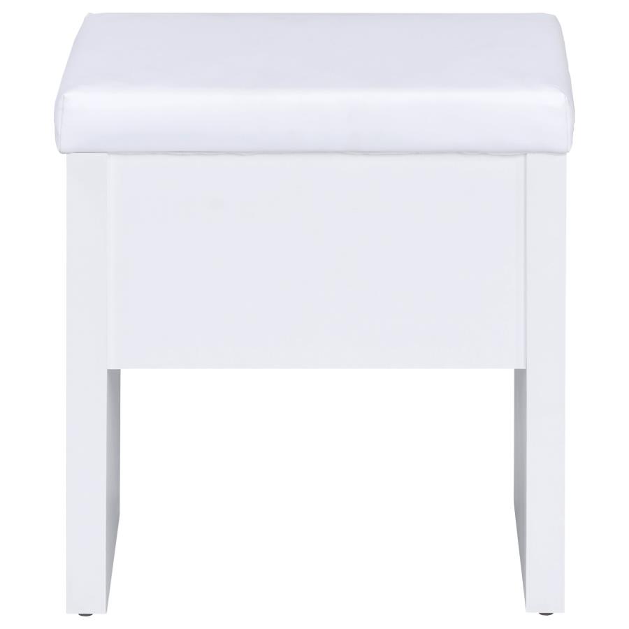 (image for) Harvey Vanity Set with Lift-Top Stool White