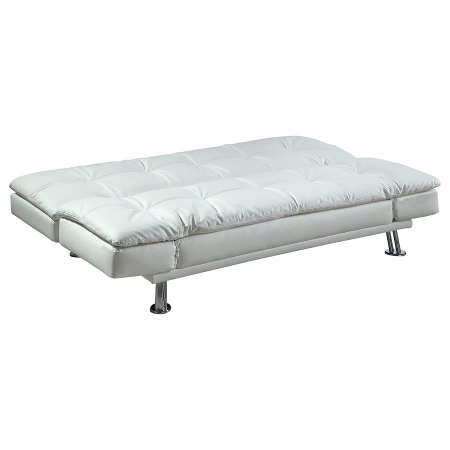 (image for) Dilleston Upholstered Tufted Convertible Sofa Bed White