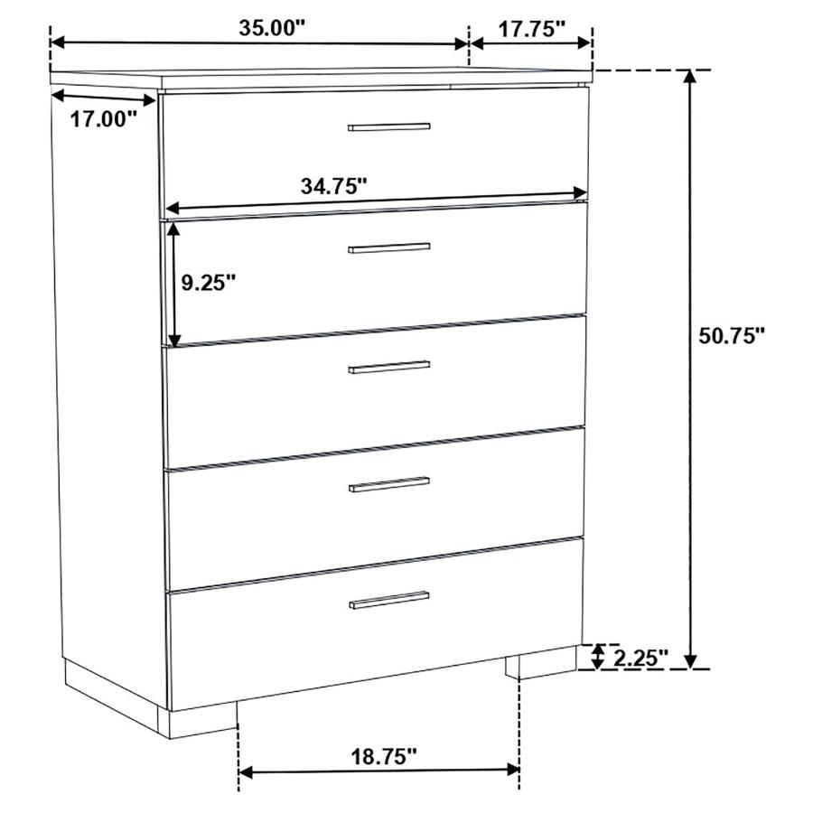 (image for) Jeremaine 5-piece Eastern King Bedroom Set White