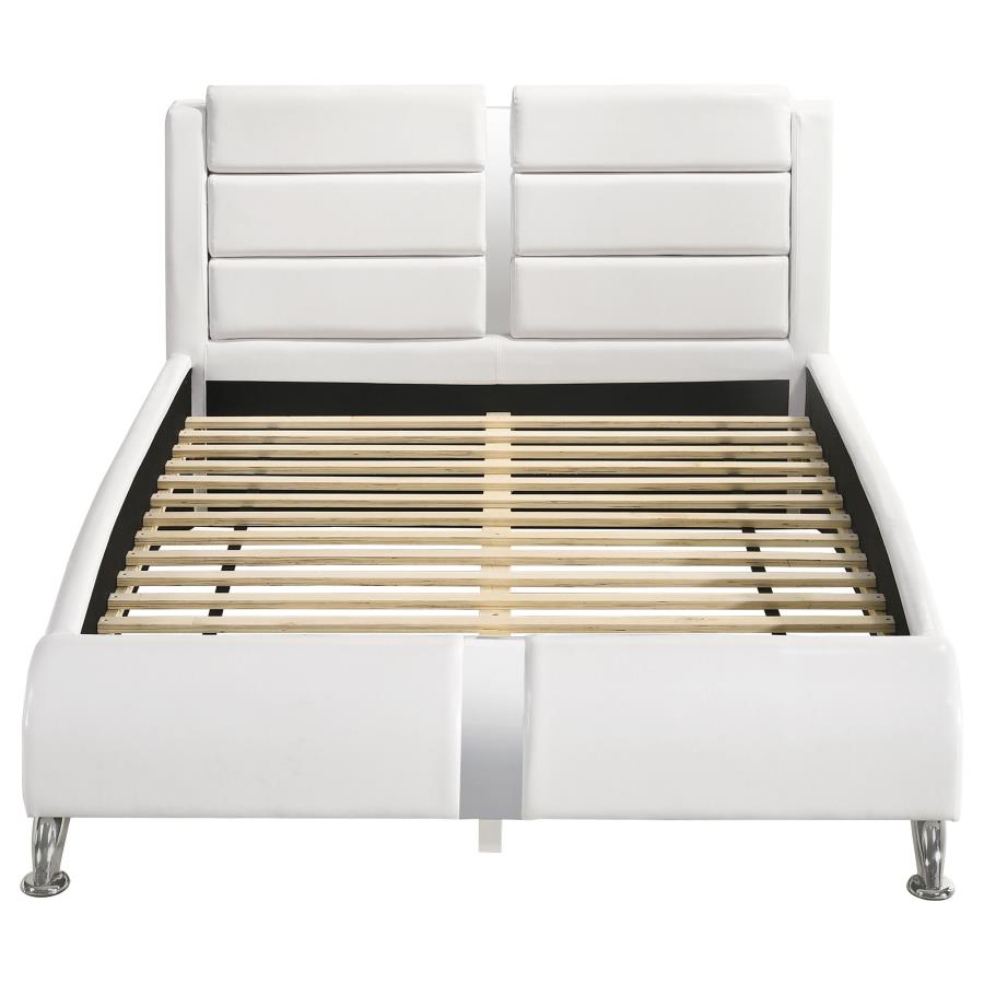 (image for) Jeremaine Upholstered California King Sleigh Bed White